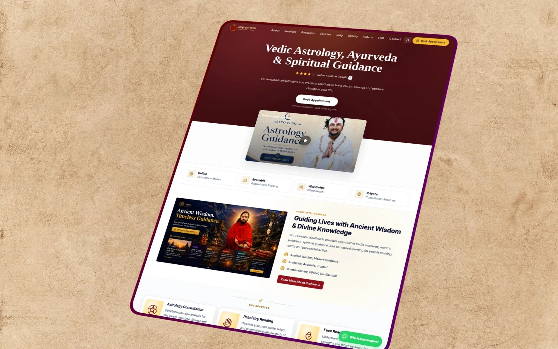 Astro Pushkar - Vedic Astrology & Digital Consultation Platform preview